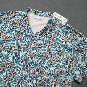 Columbia Sportswear Mens XXL Palm Tree Geometric Print Short Sleeve Shirt FM7011